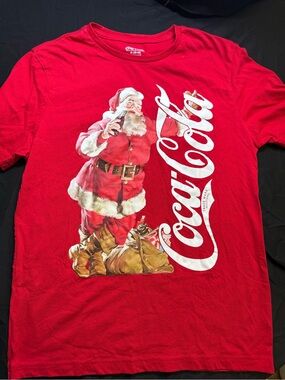 Coca Cola Red Santa Graphic Tee